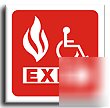 Disabled exit fire sign-adh.vinyl-200X200MM(fi-025-ad)
