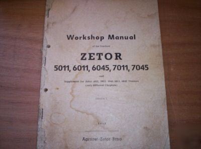 Zetor 5011 to 7045 tractor workshop manual