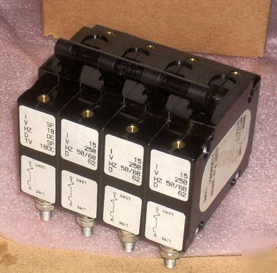 New airpax 4 pole 250V /circuit breaker new 2 each