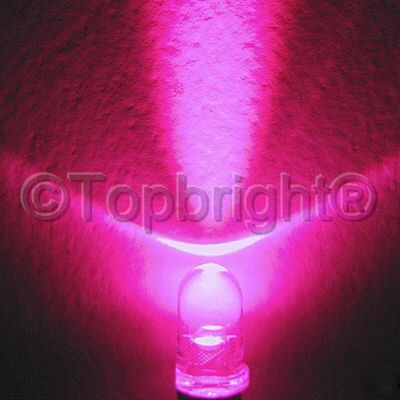 100PCS ultra bright pink led 5MM 10000 mcd free r&sh