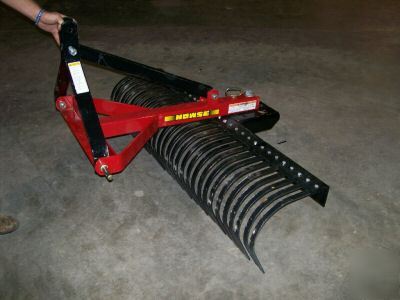 5' landscape rake full swivel push ,pull or angle-nice