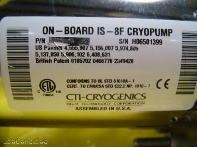 Cti-cryogenics on-board is-8F cryopump