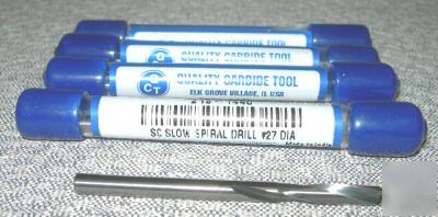 New usa carbide twist drills (#27) qty-5 $59.60