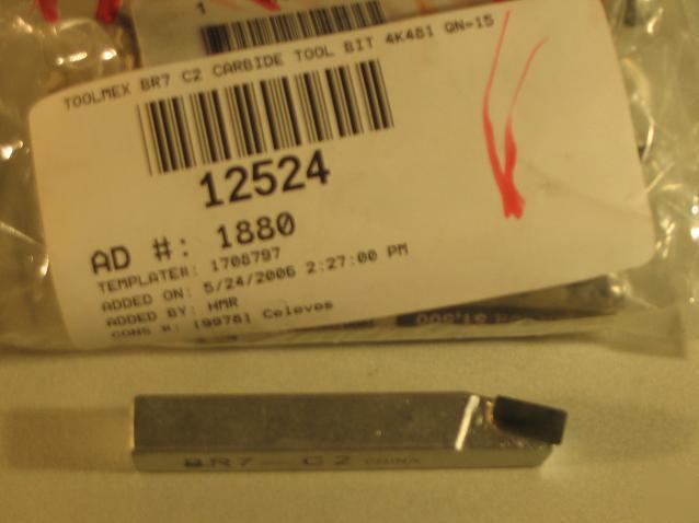 Toolmex BR7 C2 carbide tool bit 4K481 qn=15