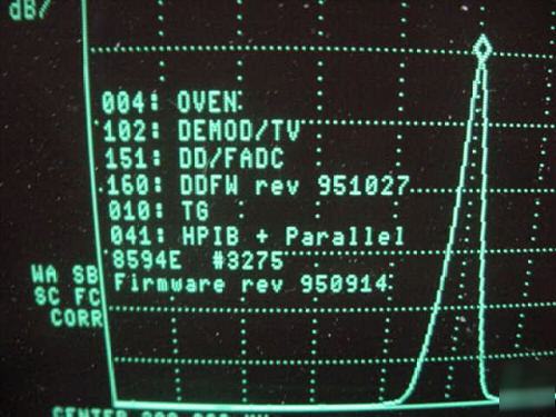 Hp-8594E spectrum analyzer opts-4/102/151/160/10/41