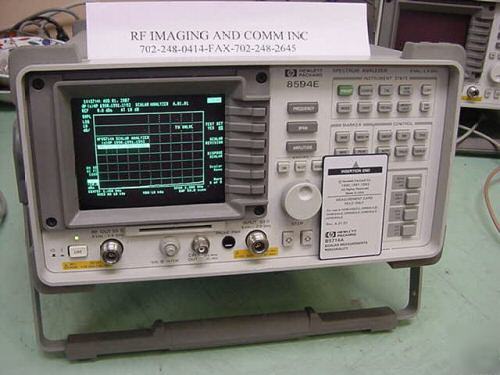 Hp-8594E spectrum analyzer opts-4/102/151/160/10/41