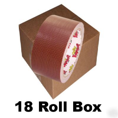 18 roll box of brown duct tape 2