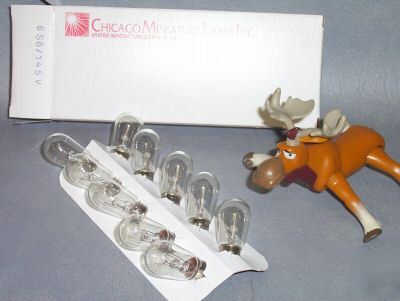 Box of 10 chicago miniature lamp inc 6S6/145V lamps I32