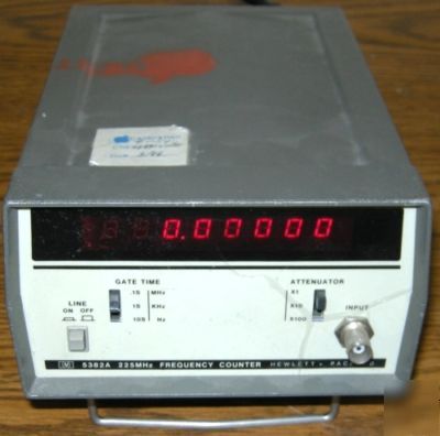Hewlett packard hp 5382A frequency counter =works great