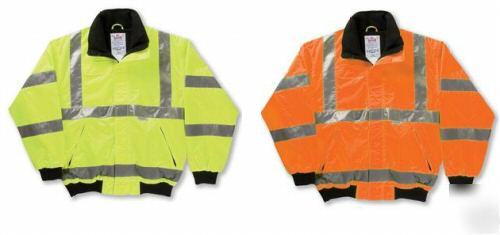 Hi vis bomber/safety work reflective jacket