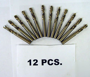 New (12) #27 cobalt stub drills - precision twist