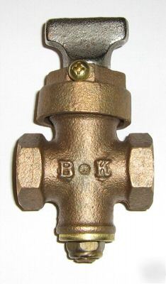 B and k 1/2 inch brass valve