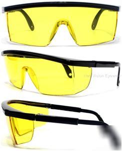 Citation yellow lens safety glasses adjustable temples