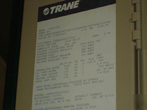 1280 ton trane air conditioning unit cvhf 1280 4160V