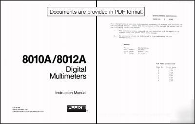 Fluke 8010A 8012A complete operation & service manual