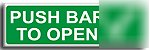 Push to open sign-adh.vinyl-600X200MM(sa-046-at)