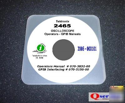Tektronix tek 2465 operators + gpib manuals cd