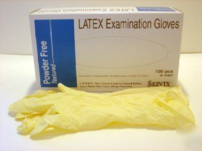 3 box latex examination gloves, powder-free, any size 