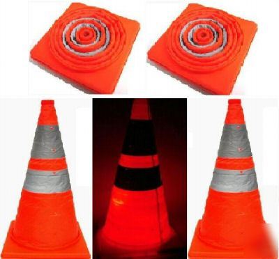 (5) folding traffic safety cone light soccer racing 28