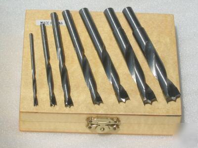 7 piece brad point set carbide tipped 