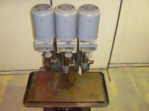 Leland-gifford 3 spindle drill press MT2 table 48 x 25 