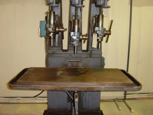 Leland-gifford 3 spindle drill press MT2 table 48 x 25 