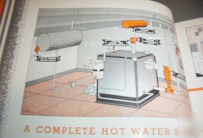 1935 h.a. thrush hot water heating system brochure 