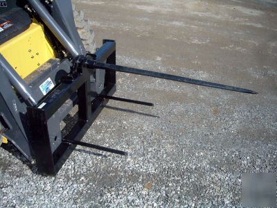 Cid skid steer/farm tractor hay spear w/quick attach- 