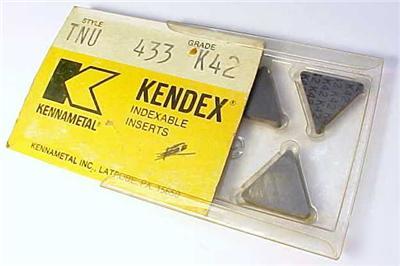 Lot of 5 kennametal carbide inserts tnu 433 / K42