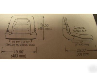S160 cloth forklift seat suspension & weight adjustment