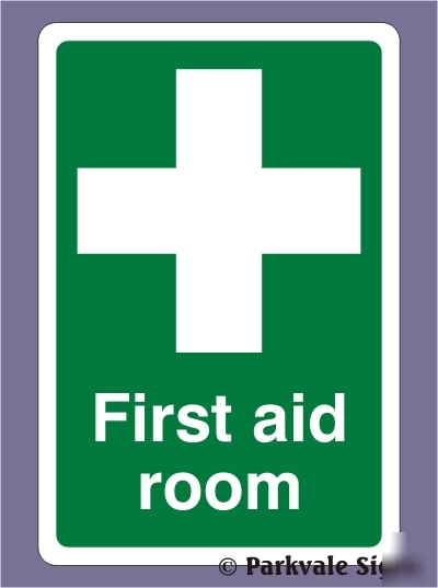 200X300 first aid room sign - rigid (0443)