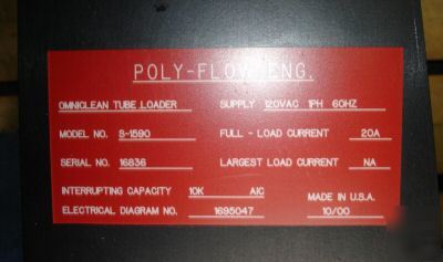 Poly-flow s-1590 tube loader omniclean quartz cleaning 