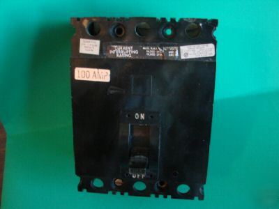 Square d 100 amp 3 pole breaker 240/480 #1538 g