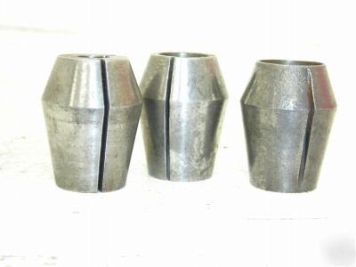 Three double taper collets 3/8 5/8 3/4'' series 