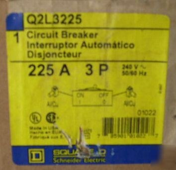  square d Q2L3225 3POLE 225A 240V circuit breaker *