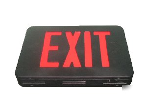 6PS, black body led exit sign emergency light/s-E3R-b