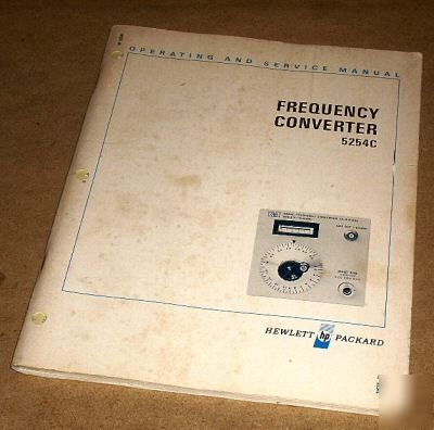 Hp agilent vintage 5254C operation & service manual 