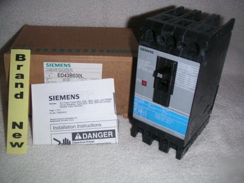 New ED43B030L siemens ite breaker --------------->brand 