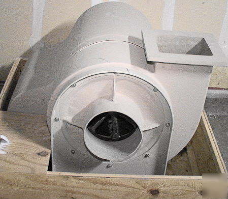 Non-metallic chemical vapor fume scrubber exhaust fan