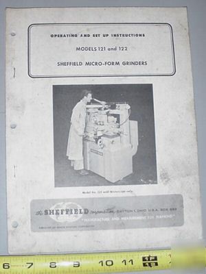 Sheffield 122 121 micro form grinder microform manual