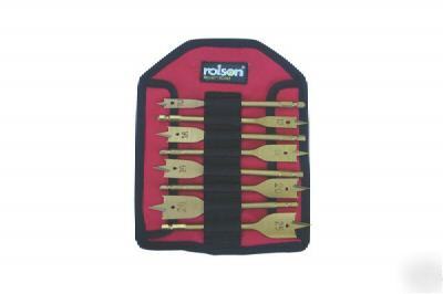 Rolson 8PC titanium coated flat wood bit set quality