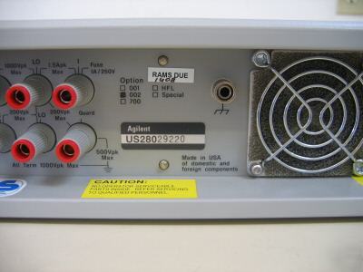 Hp agilent 3458A digital multimeter, 8.5 dig. opt. 002