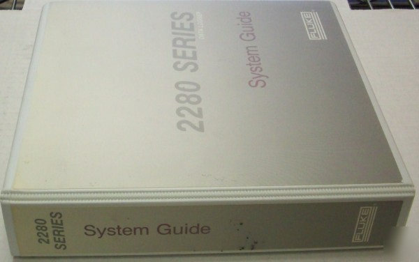 Fluke 2280 series data logger system guide - $5 ship 