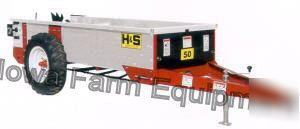 H&s 50 bu ground drive, ground driven manure spreader