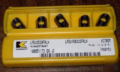 5 kennametal cutting inserts LFEW2528FRLN KC705M