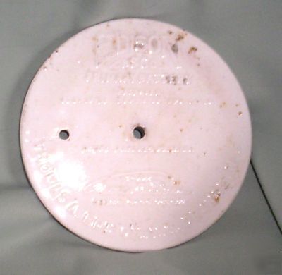 Edison porcelain primary battery cover