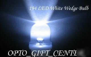 New 20X 194/168 led white big-led wedge bulb 12V f/s