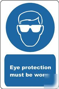 200 x 300 eye protection must be worn- signvinylsticker