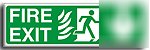 Fire exit (rm) down sign-s. rigid-600X200MM(sa-044-rt)