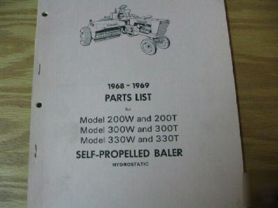 Freeman 200W 200T 300W 300T 330W 330T baler parts list